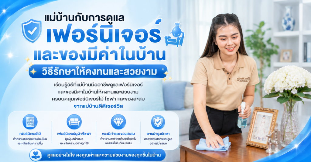 แม่บ้านกับการดูแลเฟอร์นิเจอร์และของมีค่าในบ้าน วิธีรักษาให้คงทนและสวยงาม