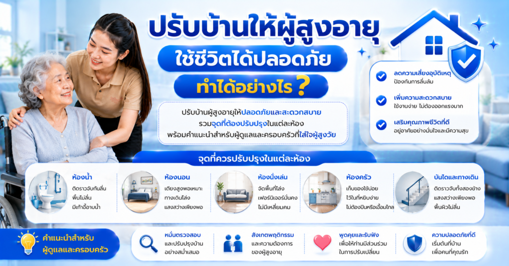 ปรับบ้านให้ผู้สูงอายุใช้ชีวิตได้ปลอดภัย ทำได้อย่างไร