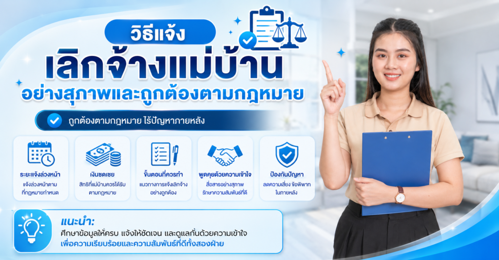 วิธีแจ้งเลิกจ้างแม่บ้านอย่างสุภาพและถูกต้องตามกฎหมาย