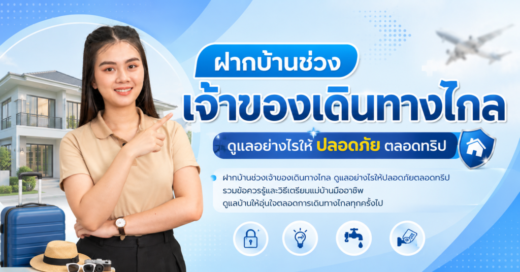 ฝากบ้านช่วงเจ้าของเดินทางไกล ดูแลอย่างไรให้ปลอดภัยตลอดทริป