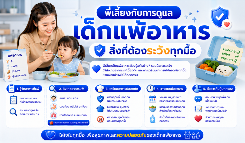 พี่เลี้ยงกับการดูแลเด็กแพ้อาหาร สิ่งที่ต้องระวังทุกมื้อ