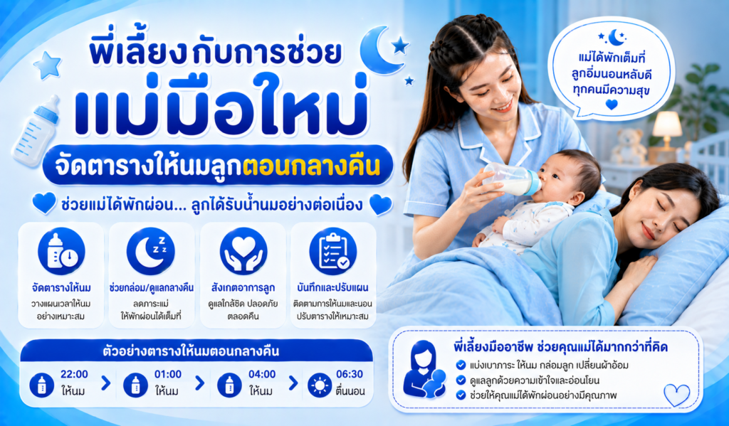 ให้นมลูกตอนกลางคืน