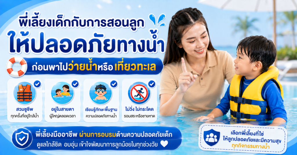 สอนลูกปลอดภัยทางน้ำ