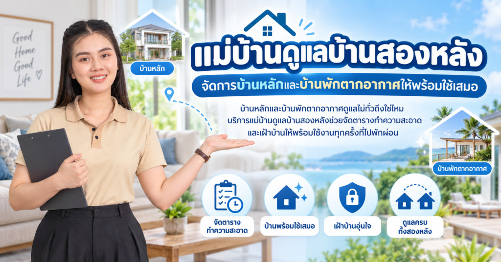 แม่บ้านดูแลบ้านสองหลัง